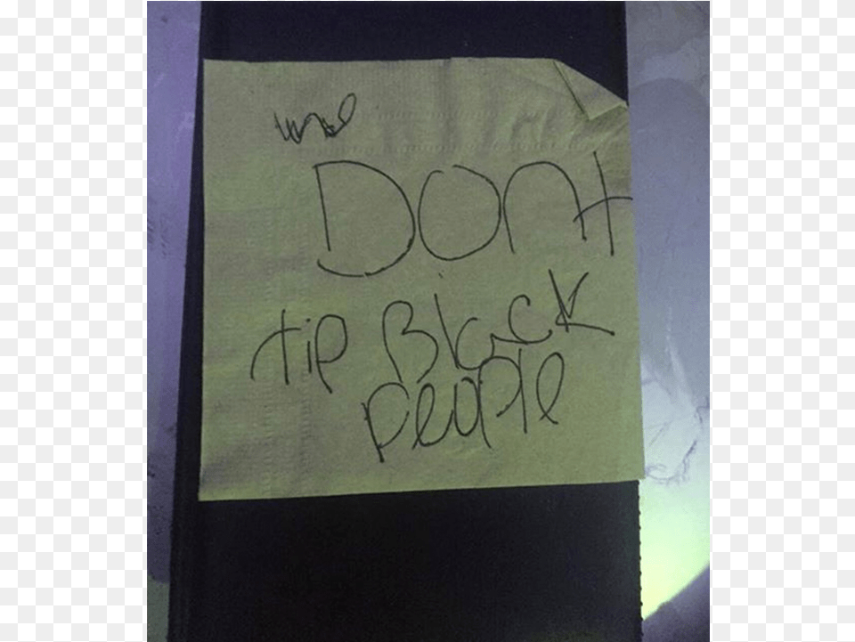 Diners Leave Kentucky Applebee39s Waitress Racist Note Paper, Handwriting, Text, Home Decor Free Transparent Png