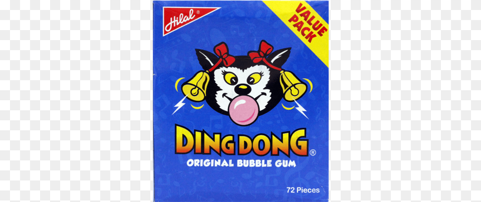 Ding Dong Bubble Gum 72s Ding Dong Chewing Gum, Advertisement, Poster, Animal, Cat Png