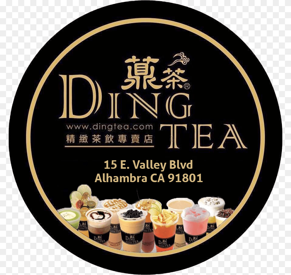 Ding Tea Alhambra Ding Tea Logo, Dessert, Ice Cream, Food, Cream Free Transparent Png