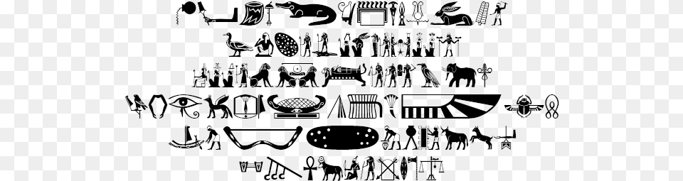 Dingbats Old Egypt Glyphs Example Old Egypt Font, Gray Png Image