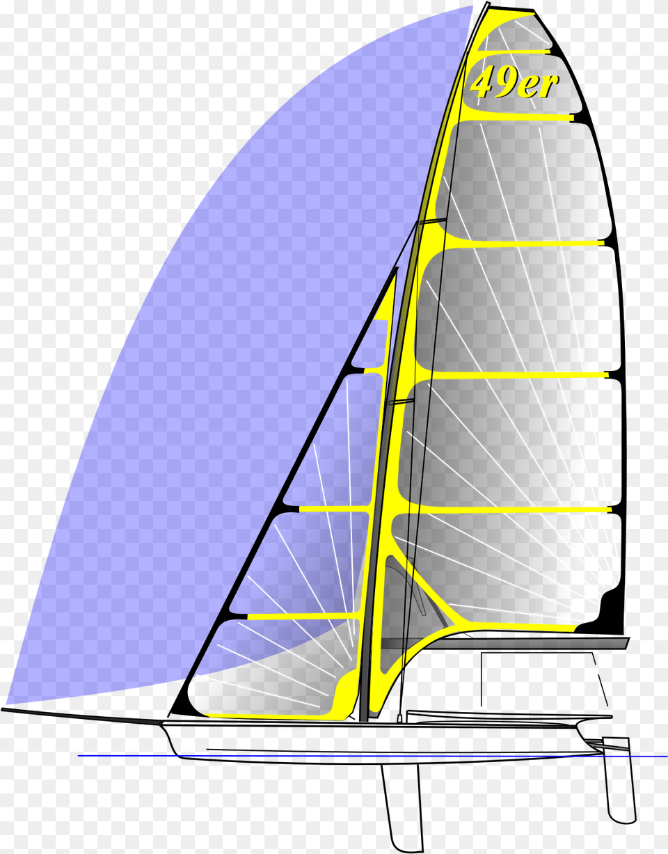 Dinghy Wikipedia 49er Boat Line Drawing, Sailboat, Transportation, Vehicle, Yacht Png Image