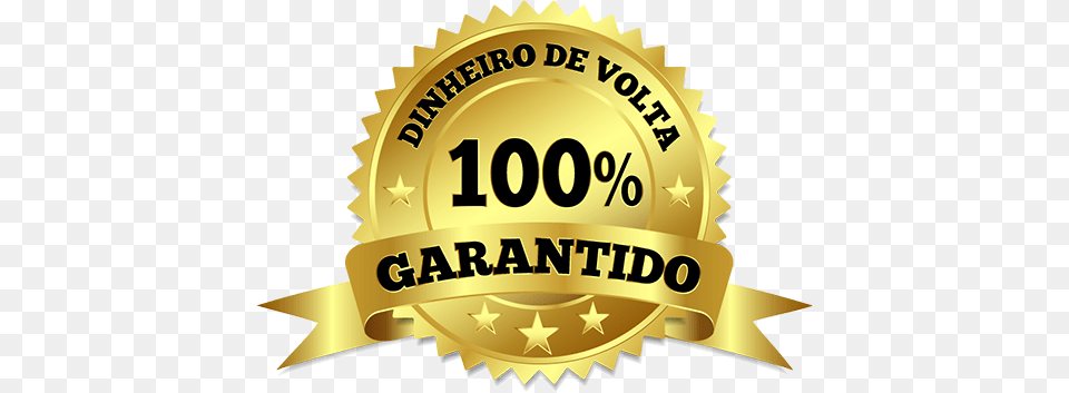 Dinheiro De Volta Convertido 100 Money Back Guarantee Vector, Badge, Logo, Symbol, Gold Free Png Download