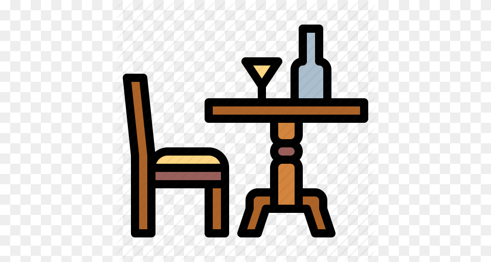 Dining Dinner Furniture Room Table Icon, Dining Table, Alcohol, Beverage, Liquor Free Png Download