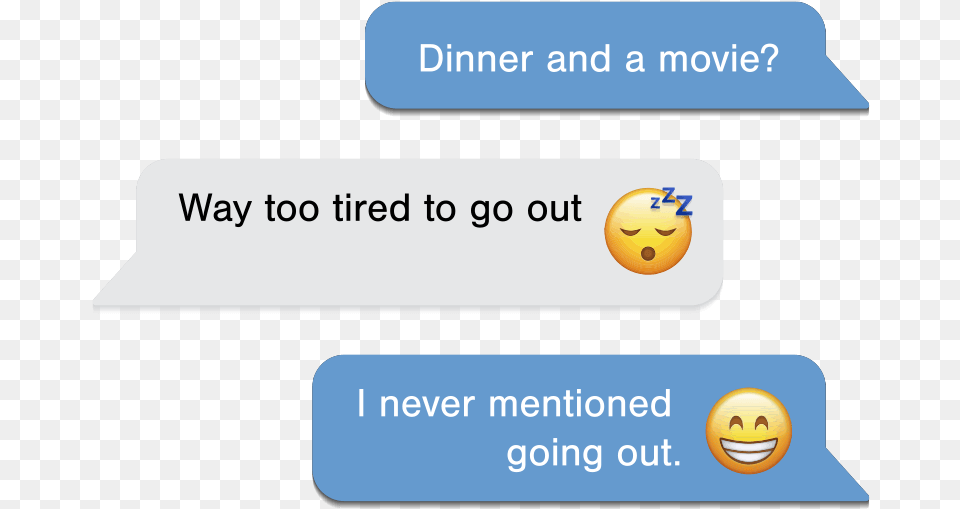Dinner And A Movie Waytoo Tired To Go Out Smiley, Text Free Png Download