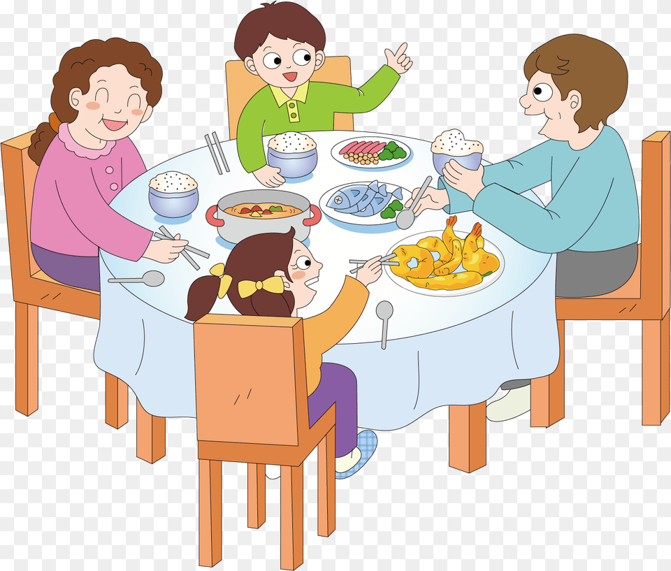 Dinner Breakfast Eating Family Eating Together Clipart, Architecture, Room, Meal, Lunch Png