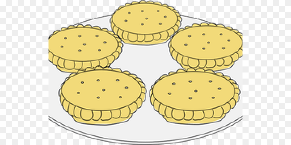 Dinner Plate Clipart Beige Mince Pie Clip Art, Bread, Food, Cracker, Hot Tub Free Png Download