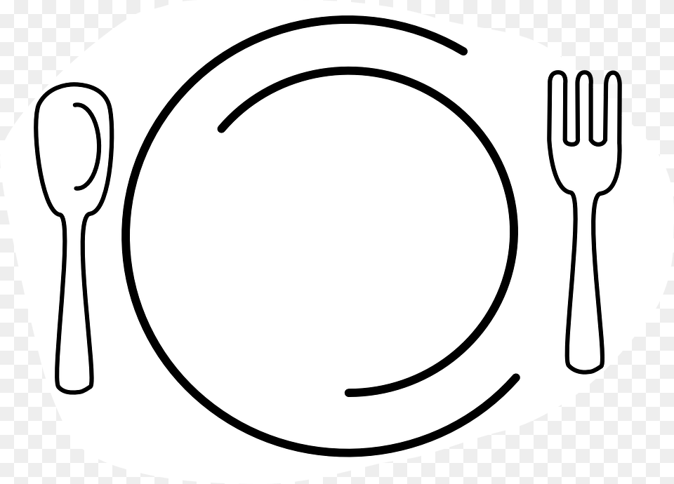 Dinner Plate Clipart Restaurant Plate, Cutlery, Fork, Spoon Png Image