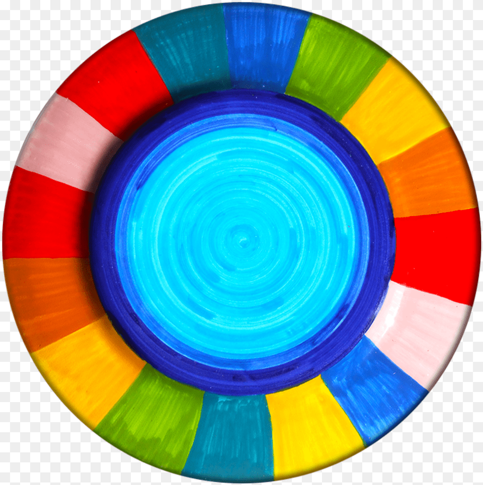 Dinner Plate Rainbow Circle, Food, Meal, Dish, Pottery Free Transparent Png