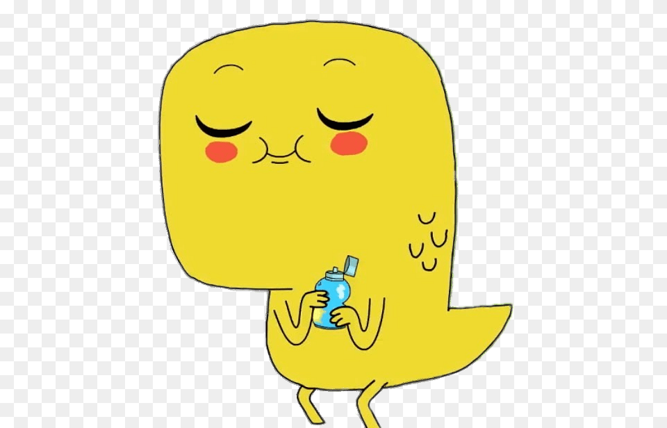 Dino Holding Small Bottle, Cartoon, Person, Face, Head Png Image