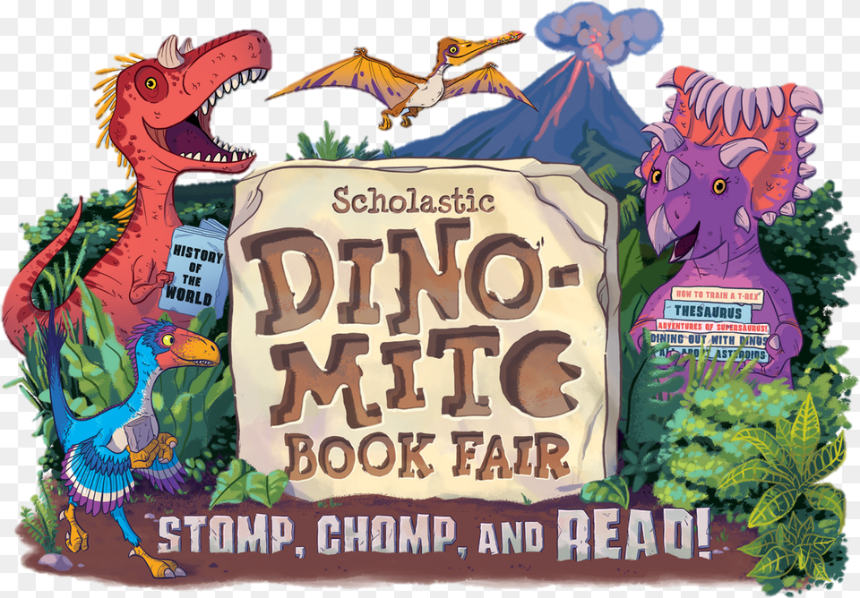 Dino Mite Large Logo Scholastic Dino Mite Book Fair, Animal, Reptile, Dinosaur, Comics Png