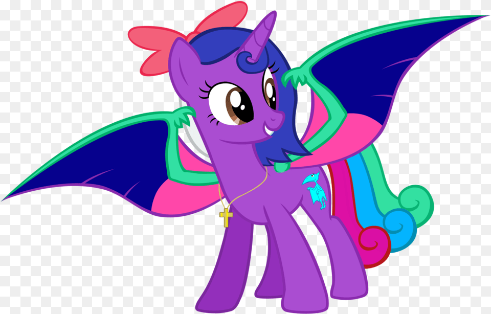 Dino Shining Heart And Her Pterodactyl Wings By Andoanimalia Mlp Dino Shining Heart, Purple, Baby, Person Free Png Download