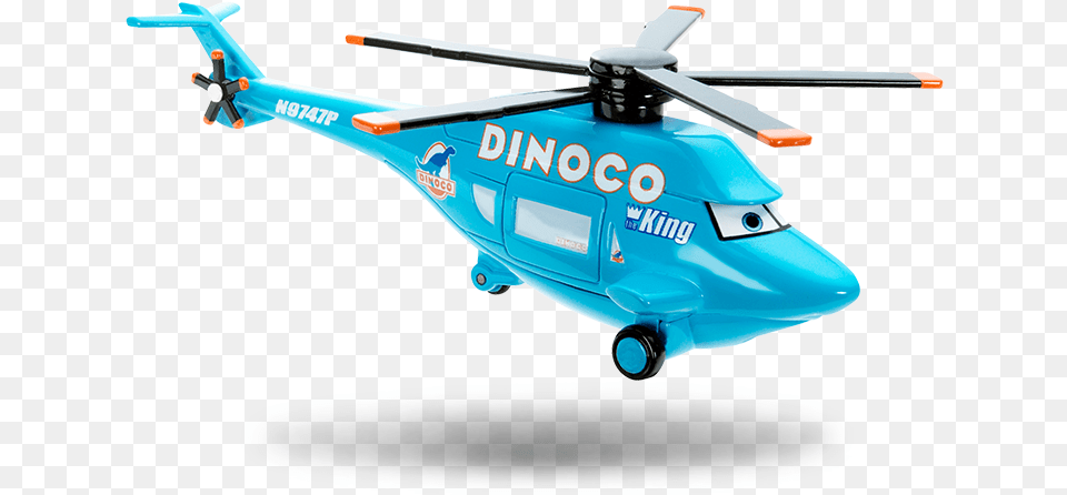 Dinocochopperlarge Cars Mainline 155 Die Cast Car Deluxe Dinoco Helicopter, Aircraft, Transportation, Vehicle, Airplane Png Image