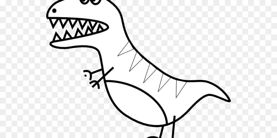 Dinosaur Clipart Easy T Rex Cartoon Easy, Animal, Reptile, T-rex, Person Png Image