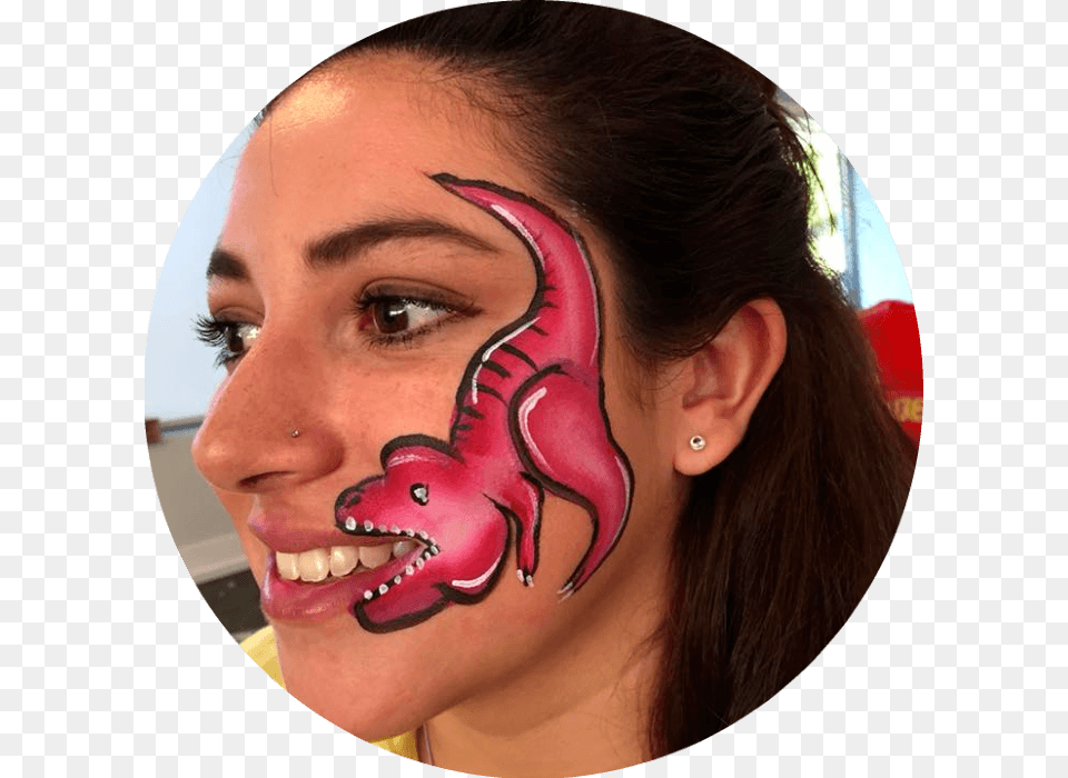 Dinosaur Face Painting Face Painting, Woman, Person, Head, Female Free Transparent Png