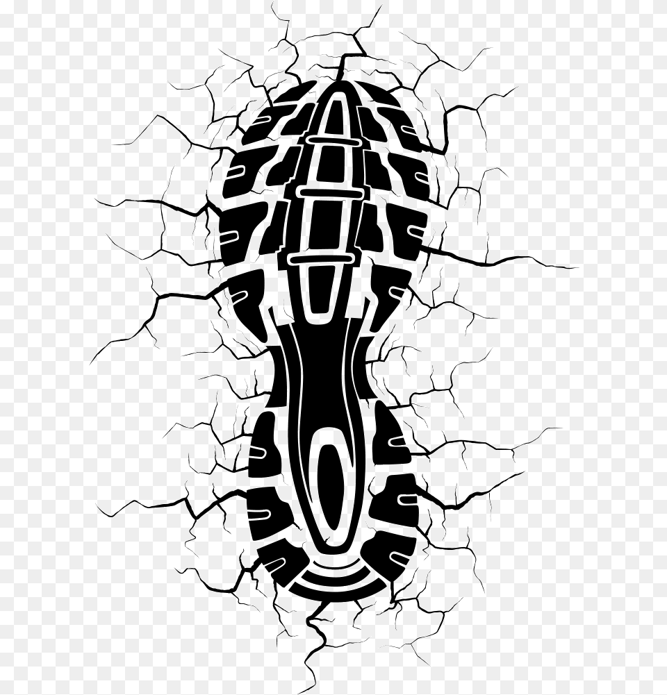 Dinosaur Footprints Reservation Clip Art Shoe Prints, Stencil, Ammunition, Grenade, Weapon Free Png Download