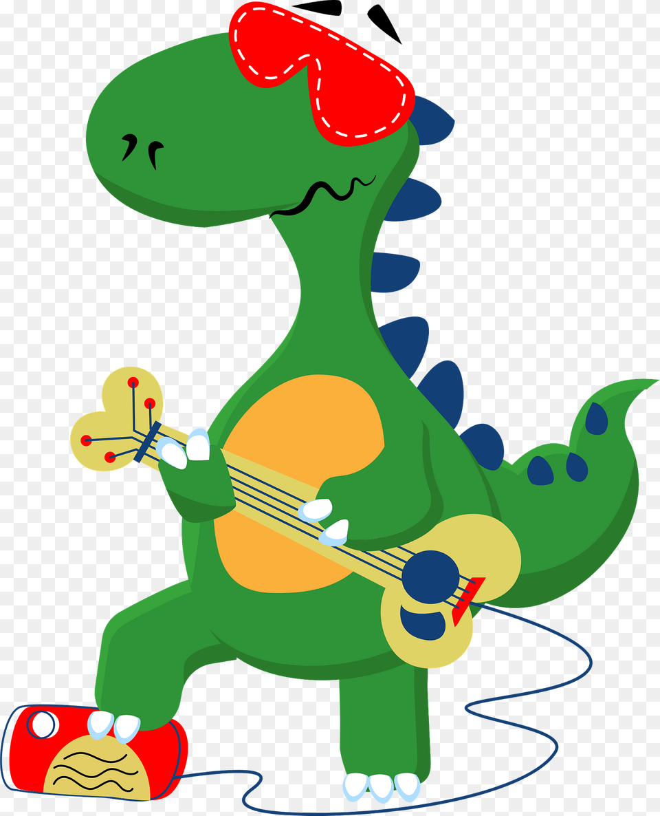Dinosaur Playing Music Clipart Png Image