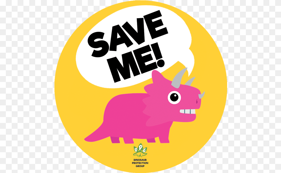 Dinosaur Protection Group Logo, Sticker, Animal, Mammal, Pig Free Png