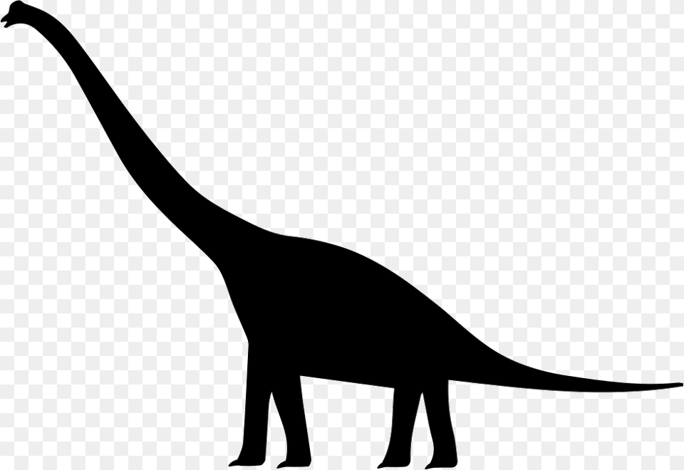 Dinosaur Shape Of Brachiosaurus Comments Brontosaurus Silhouette, Animal, Reptile, T-rex, Blade Free Png