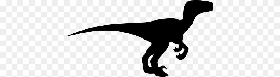 Dinosaur Silhouette Vector Clip Art, Gray Free Png Download