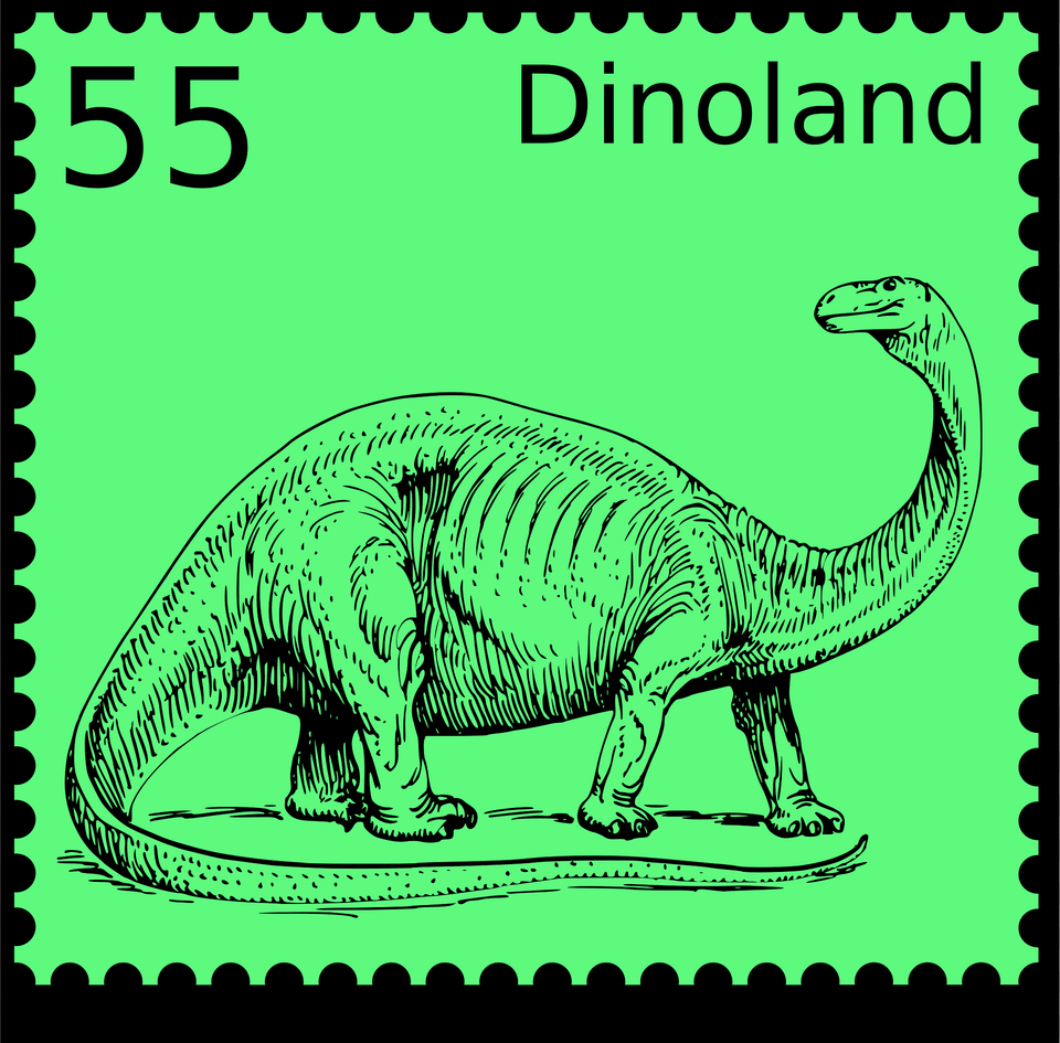 Dinosaur Stamp Dinoland Clipart, Animal, Reptile, Postage Stamp Free Transparent Png