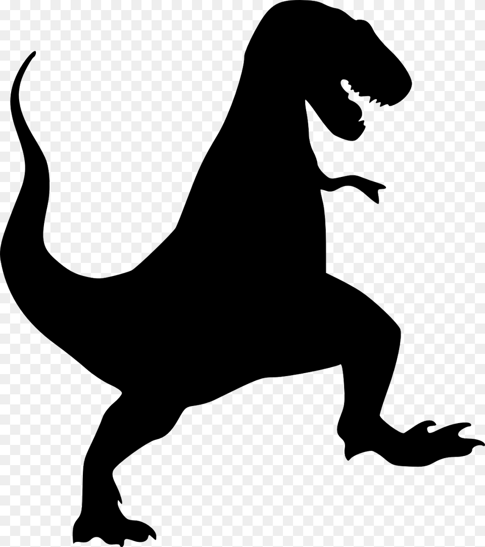 Dinosaur Tyrannosaurus Rex Dinosaur Silhouette, Gray Png