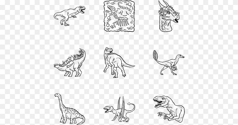 Dinosaur Vector Dinosaur Icons, Gray Png Image