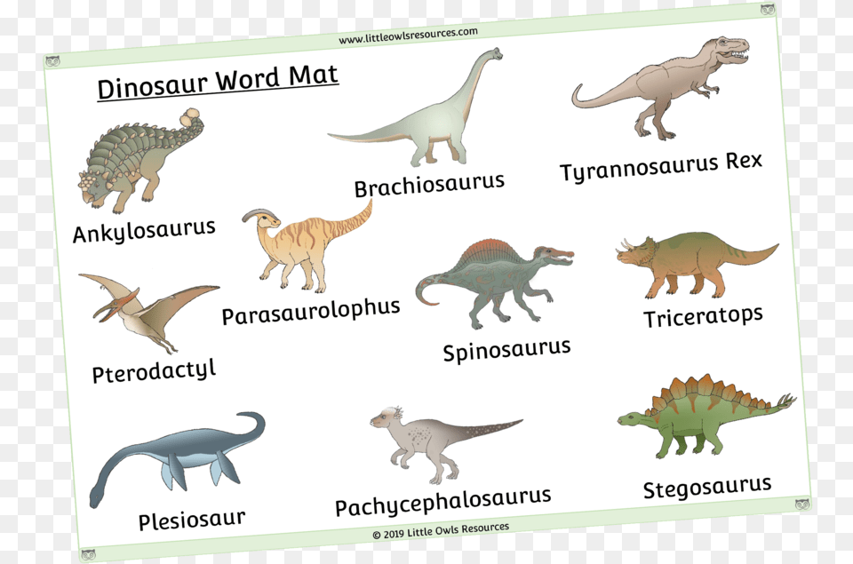 Dinosaur Word Mat Cover, Animal, Reptile, T-rex, Lizard Free Transparent Png