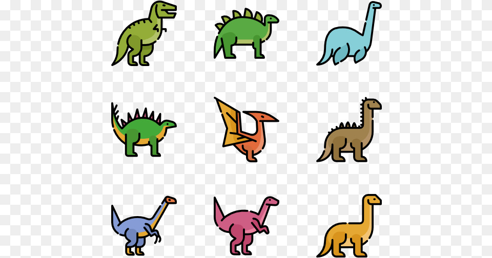 Dinosaurs Clipart Dinosaurs In A Line, Animal, Bird, Dinosaur, Reptile Png Image