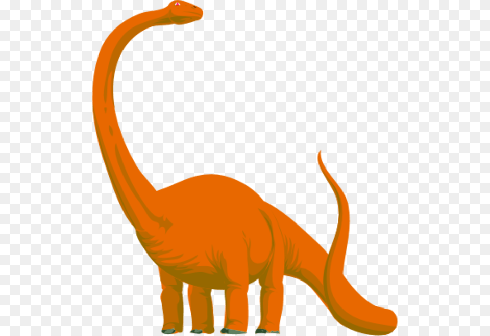 Dinosaurs Svg Clip Art Dinosaur Long Neck Orange, Animal, Reptile, T-rex Png Image