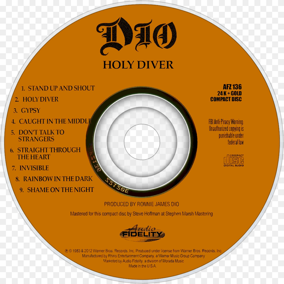 Dio Holy Diver Cd Disc Image Dio Logo T Shirt, Disk, Dvd Free Png