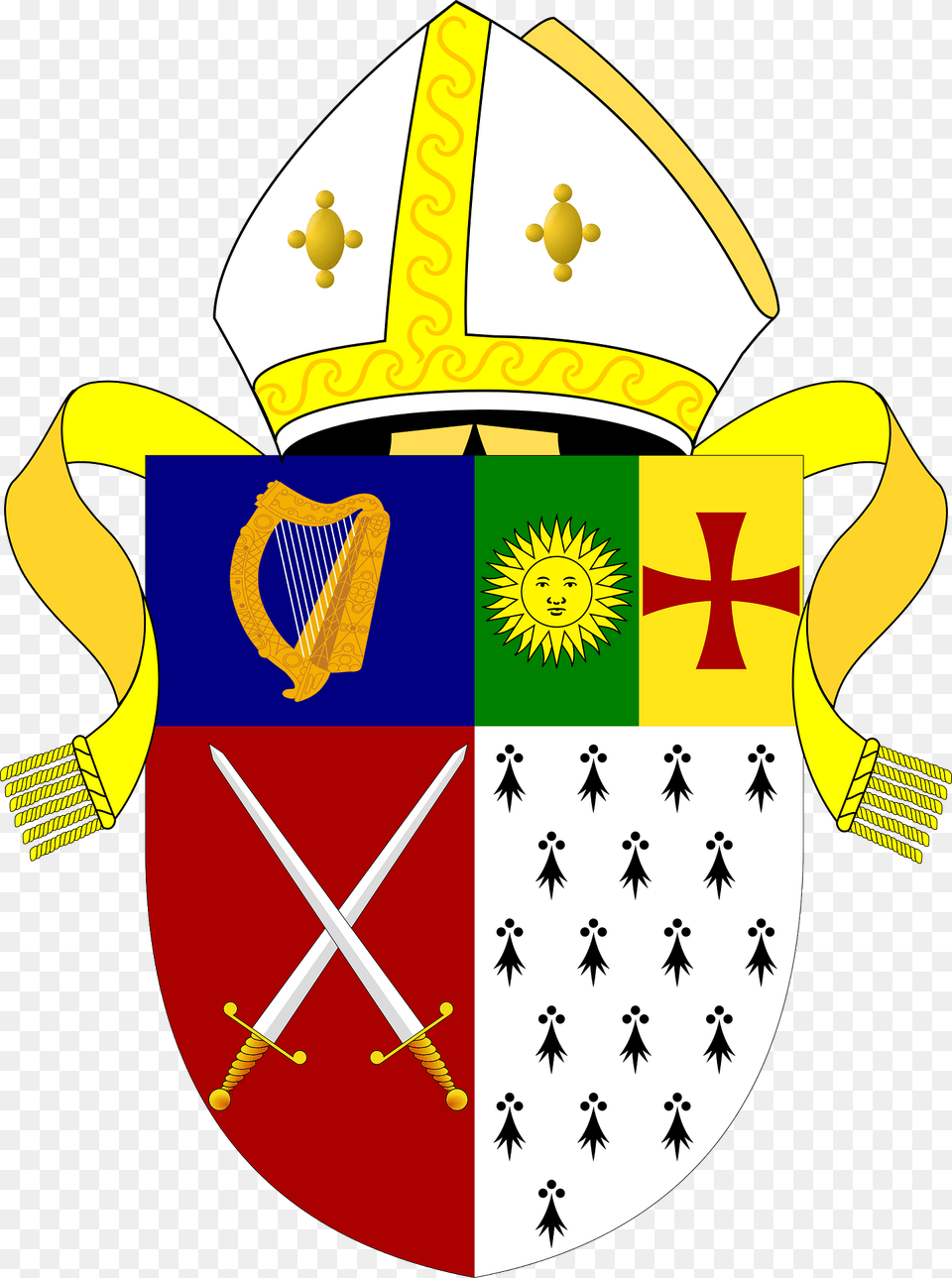 Diocese Of Derry And Raphoe Arms Clipart, Armor, Blade, Dagger, Knife Free Transparent Png