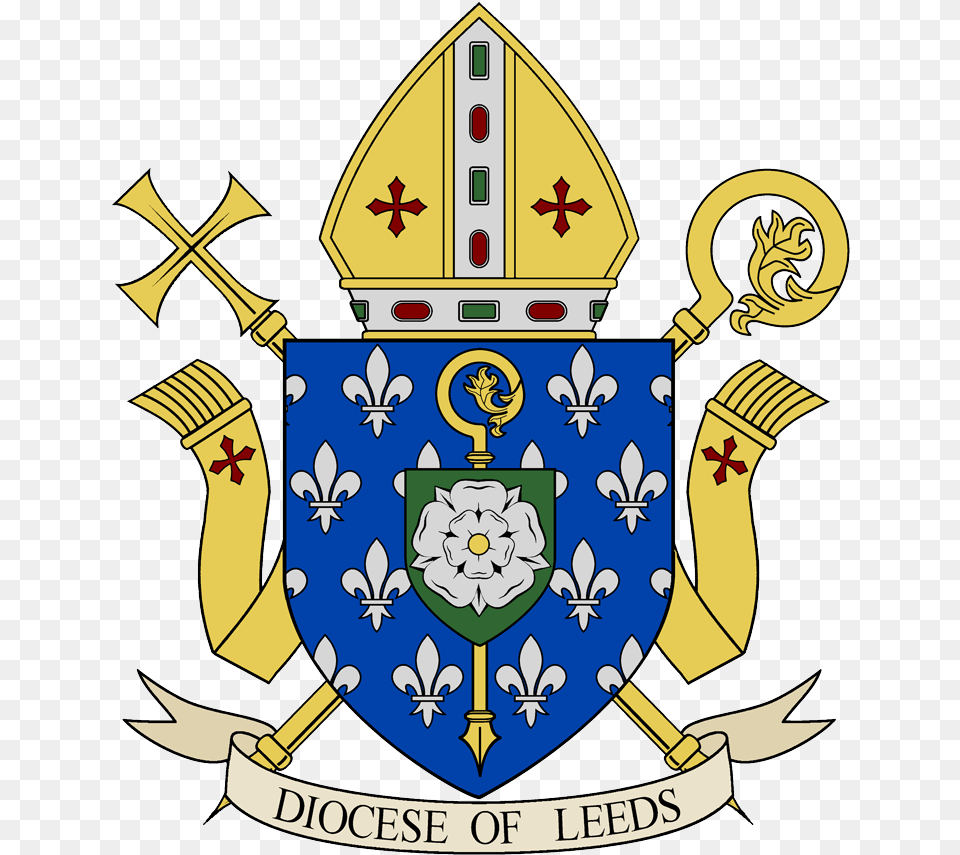 Diocese Of Leeds Coat Of Arms April 2017 With Alpha, Armor, Shield Png