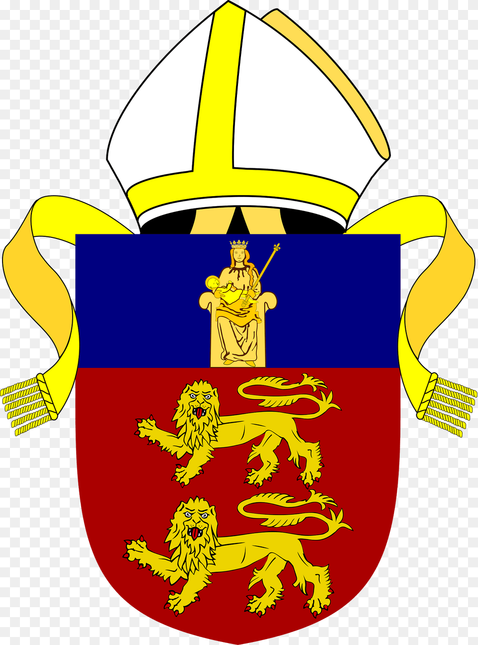 Diocese Of Lincoln Arms Clipart, Person, Animal, Mammal, Lion Free Png