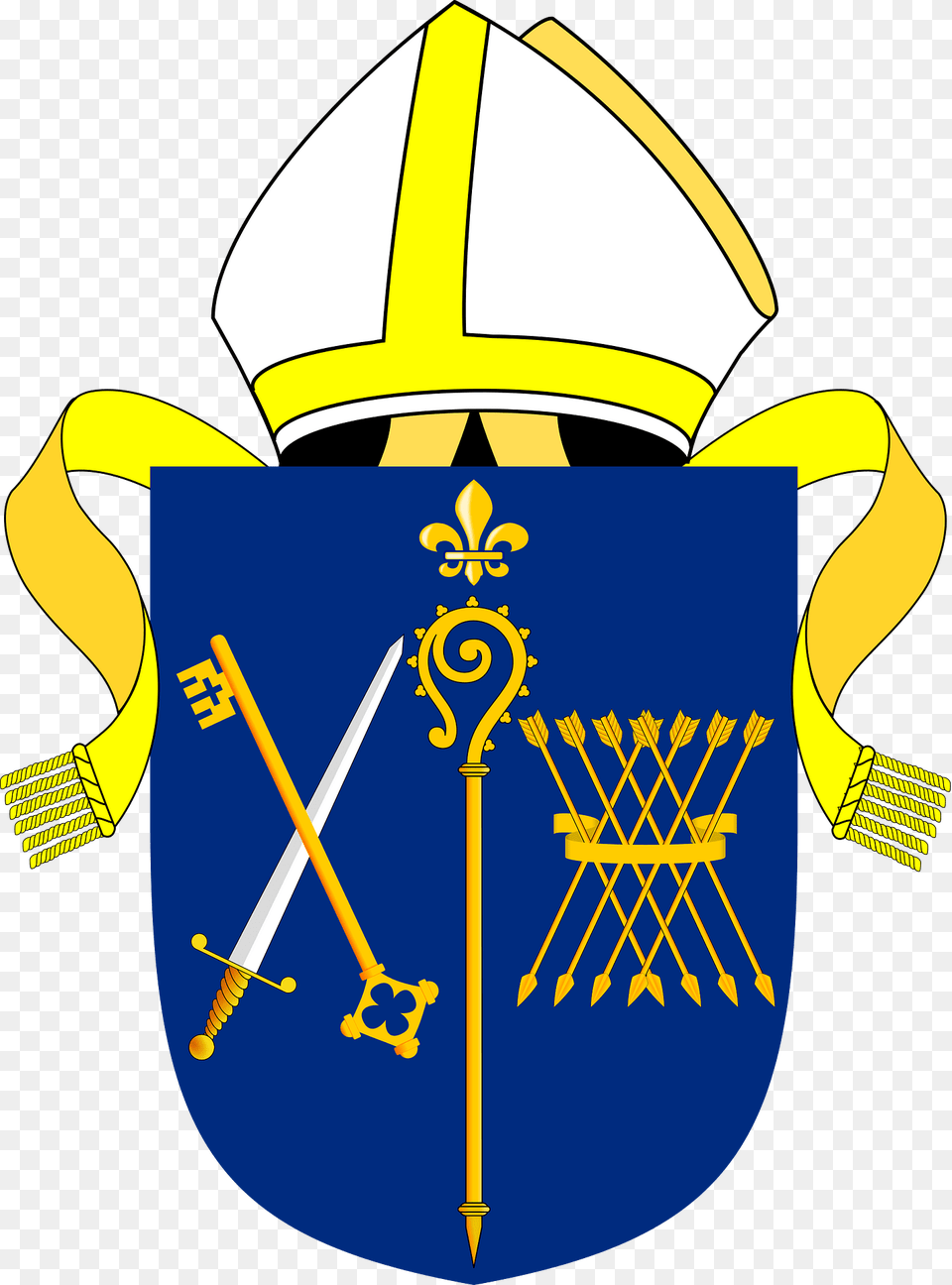 Diocese Of Sheffield Arms Clipart, Sword, Weapon, Armor, Arrow Free Transparent Png