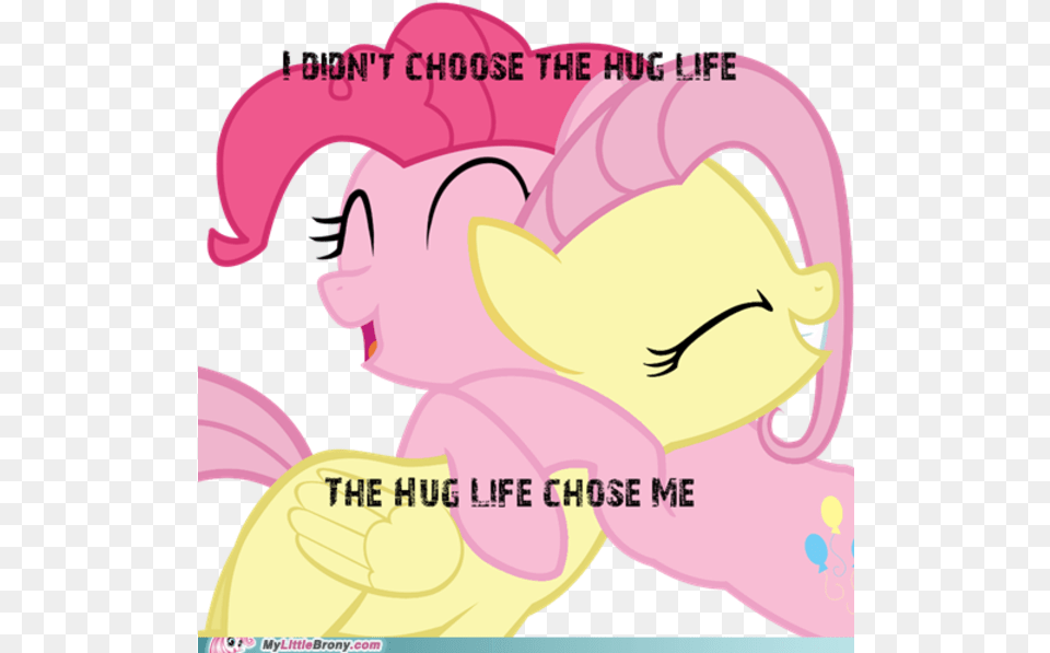 Dionquott Choose The Hug Life The Hug Life Chose Me Mylittle Rainbow Dash And Fluttershy, Book, Comics, Publication, Baby Png