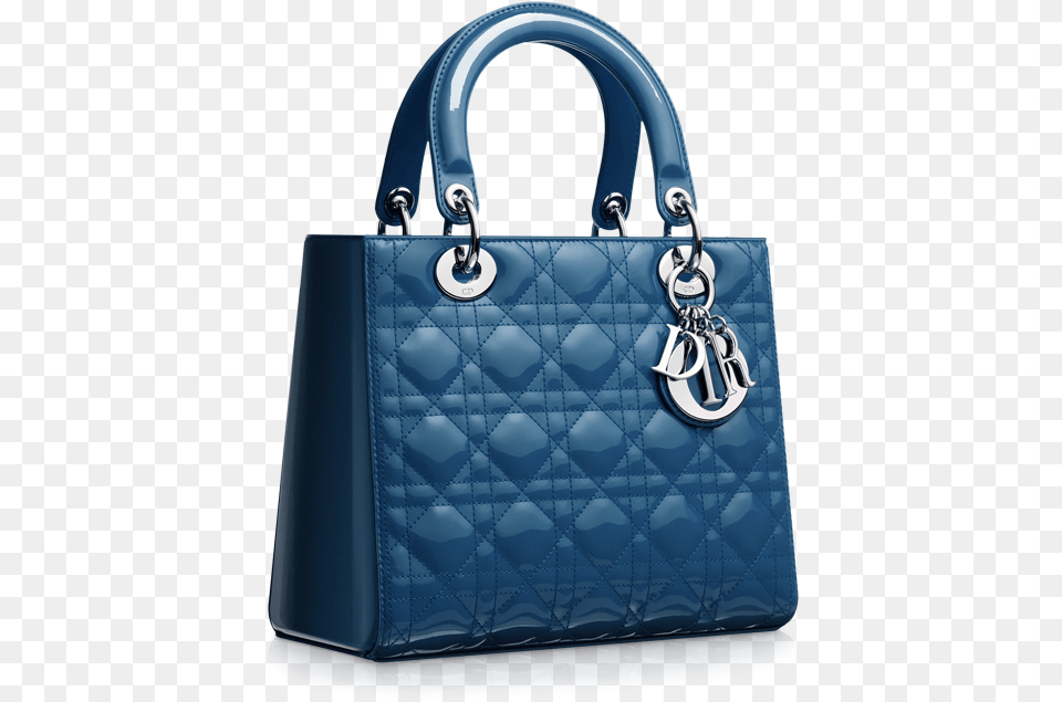 Dior Cruise Blue Patent Lady Dior Bag Designer Handbag Transparent, Accessories, Purse Png