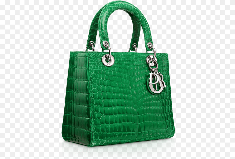 Dior Vert Vif Glossy Crocodile Lady Dior Bag Green Fake Green Louis Vuitton Bag, Accessories, Handbag, Purse Free Png
