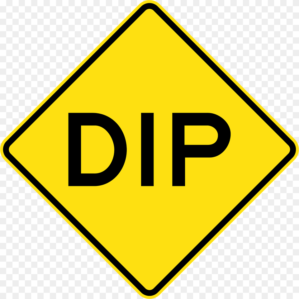 Dip In Road Sign In Australia Clipart, Road Sign, Symbol Free Png Download