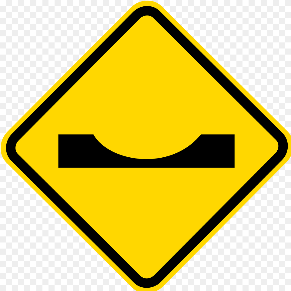 Dip In Road Sign In Brazil Clipart, Road Sign, Symbol Free Png