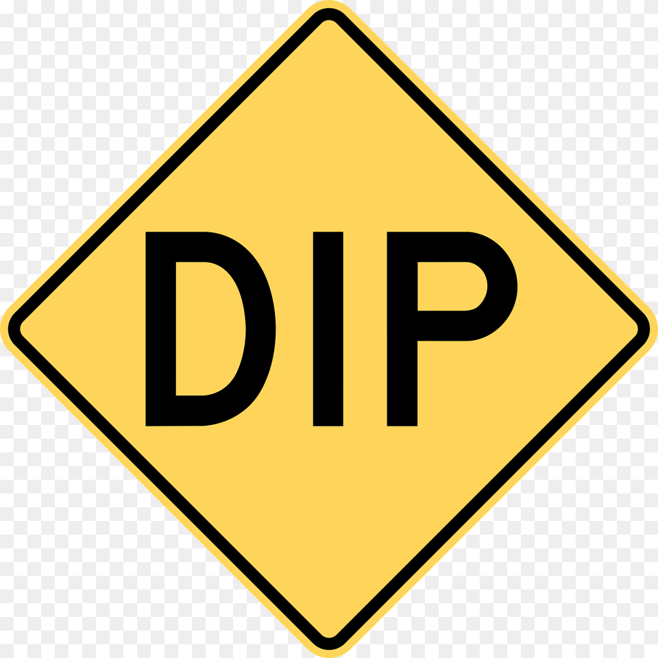 Dip In Road Sign In British Columbia Clipart, Road Sign, Symbol Free Transparent Png