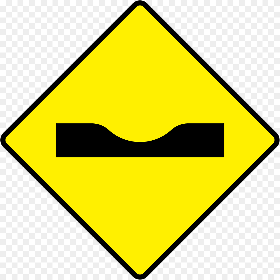 Dip In Road Sign In Ireland Clipart, Road Sign, Symbol, Blackboard Png