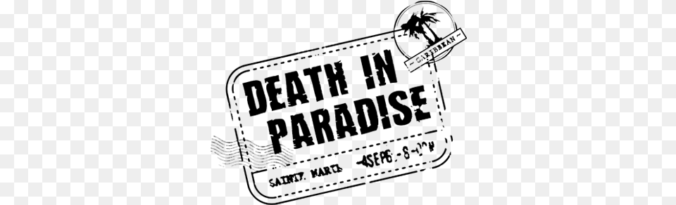 Dip Logo 1 Death In Paradise Logo, Sticker, Text, Blackboard, Paper Png