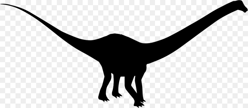 Diplodocus Dinosaur Shape Black Diplodocus Transparent, Animal, Reptile, T-rex, Silhouette Free Png Download