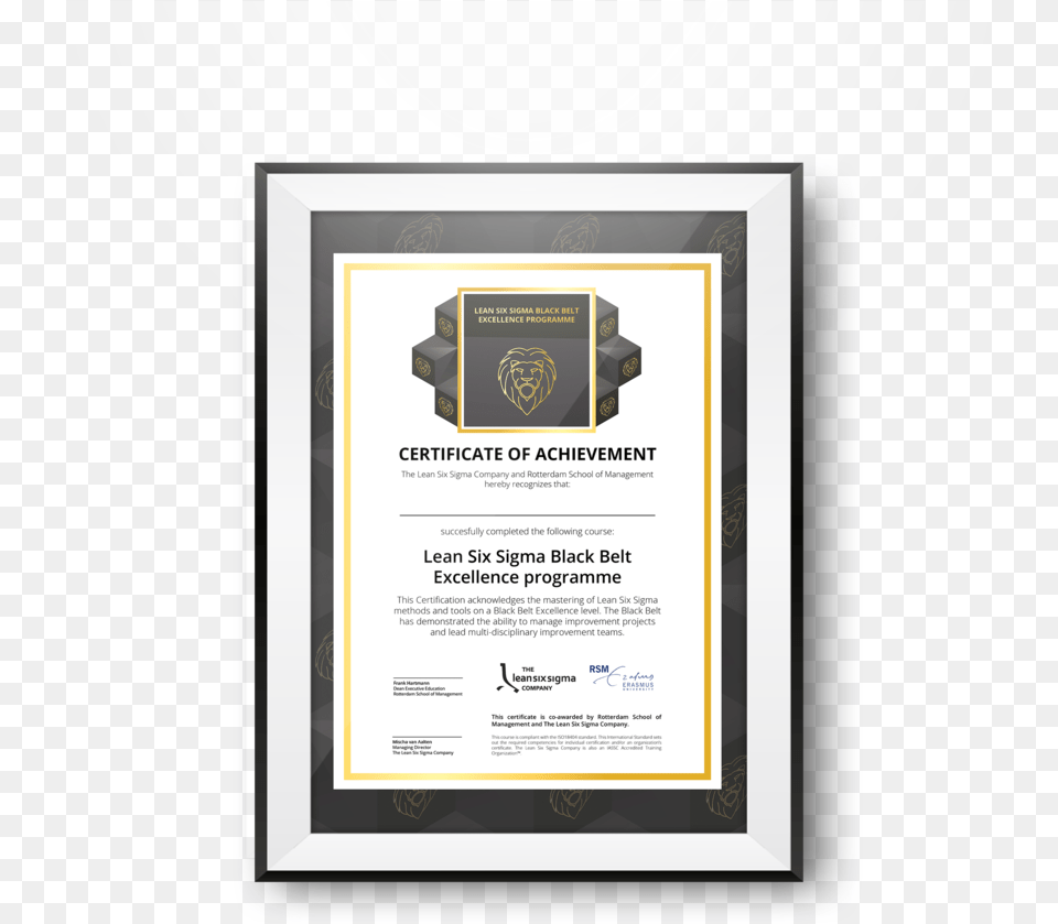 Diploma Download Black Belt Lean Six Sigma Company, Advertisement, Poster, Text, Document Png Image