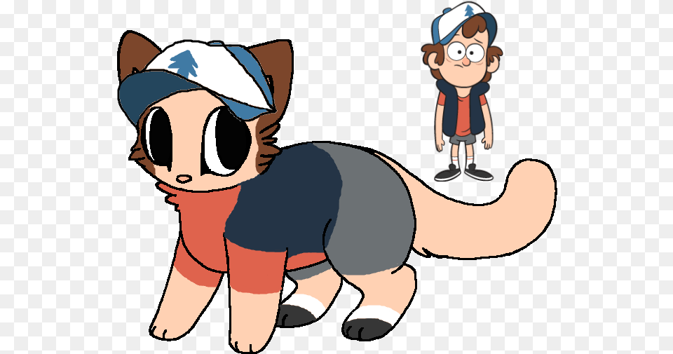 Dipper Cat Design By Bananaramadraws D8svijc Cartoons Characters Gravity Falls, Baby, Person, Face, Head Free Png