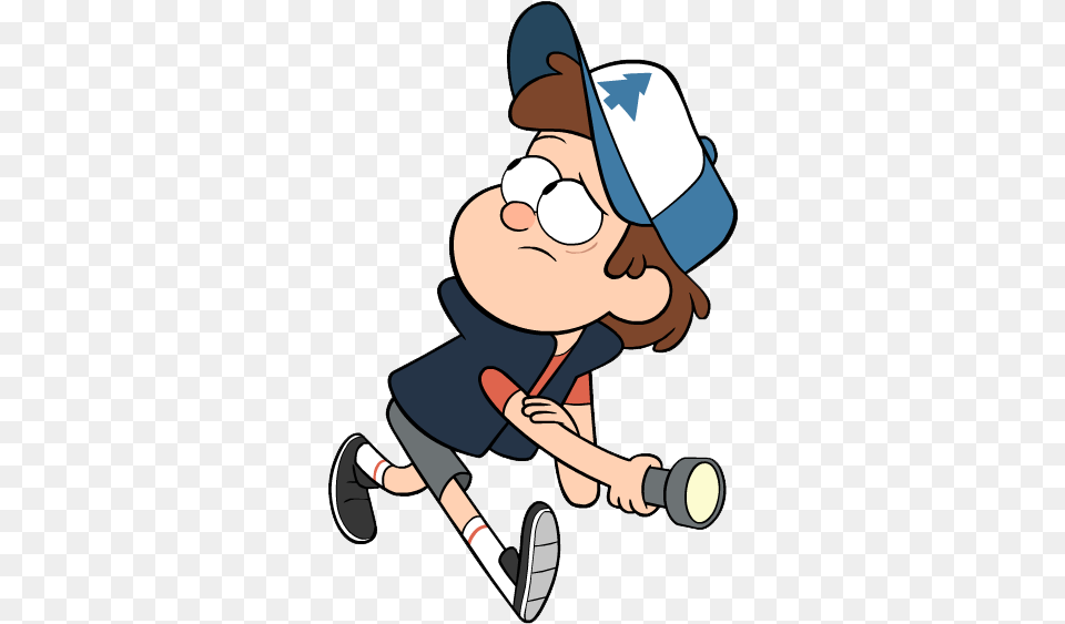 Dipper Pines Holding Flash Light Gravity Falls Dipper Flashlight, People, Person, Baby, Face Free Png Download