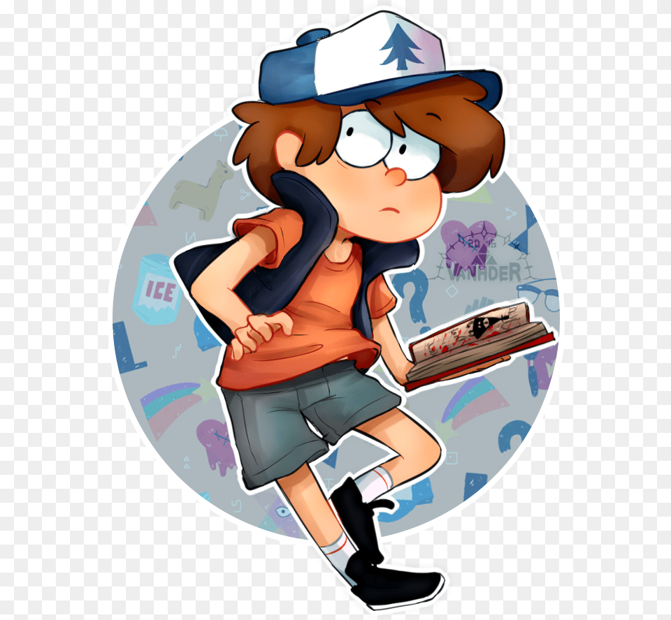 Dipper Pines Mabel Pines Bill Cipher Dipper Pines, Hat, Clothing, Book, Comics Png Image