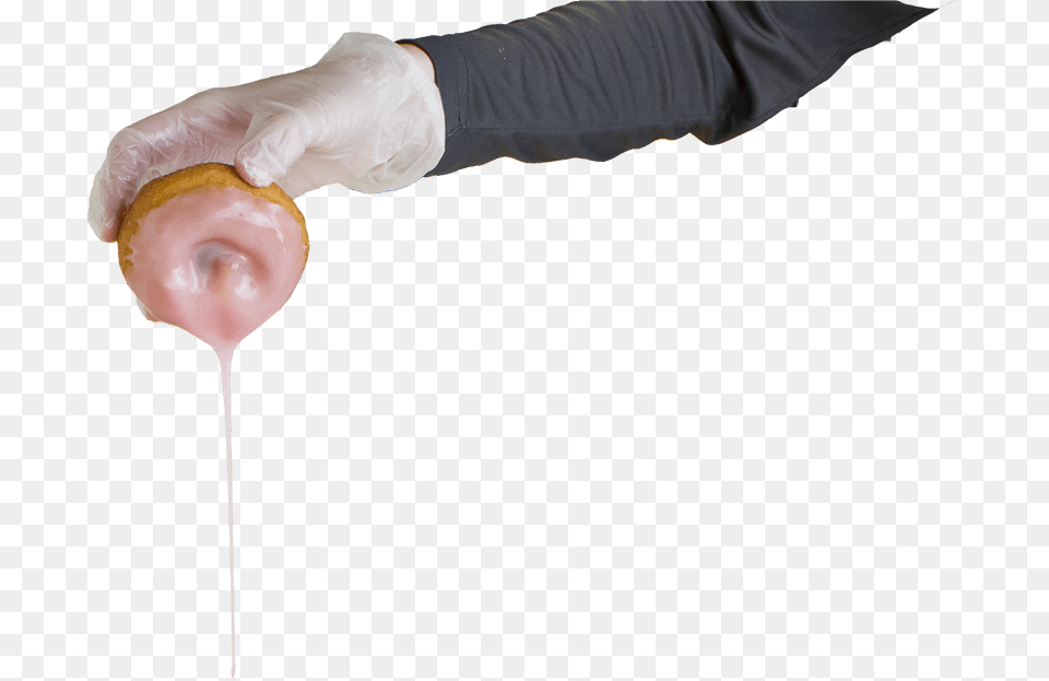 Dipping A Donut In Pink Frosting Chewing Gum, Body Part, Finger, Hand, Person Free Transparent Png