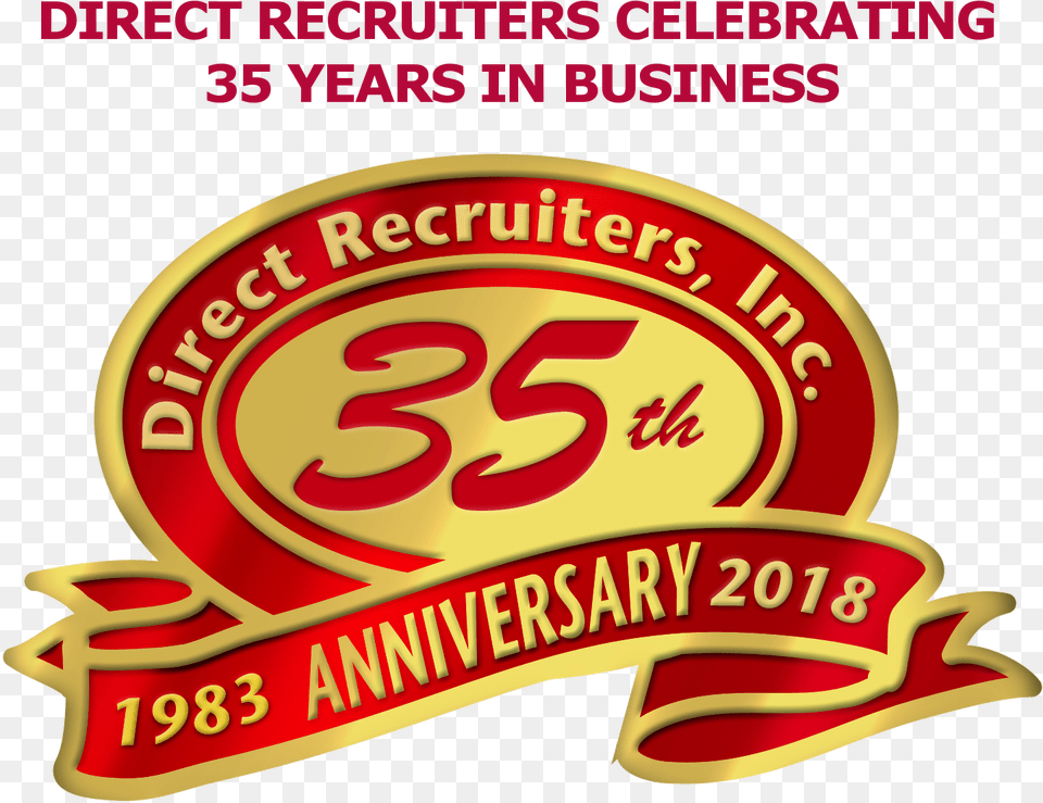 Direct Recruiters 35th Anniversary Words Emblem, Circus, Leisure Activities, Advertisement, Logo Free Transparent Png