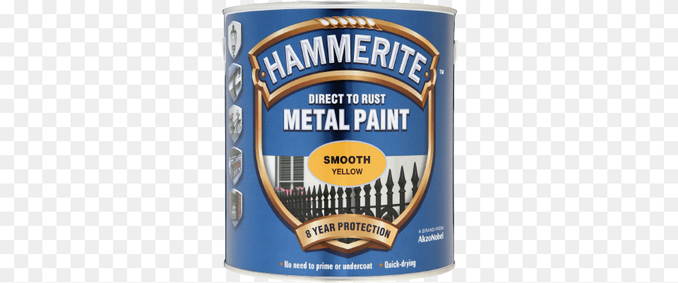 Direct To Rust Metal Paint Smooth Finish Hammerite Direct To Rust Metal Paint Smooth Yellow, Tin Png